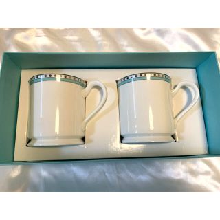 ティファニー(Tiffany & Co.)のティファニー プラチナブルーバンド ペアマグカップ(グラス/カップ)