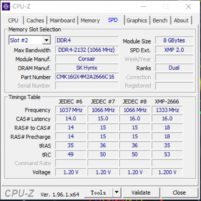 Corsair DDR4 2666MHz 16GB メモリ 8GB 2枚 3