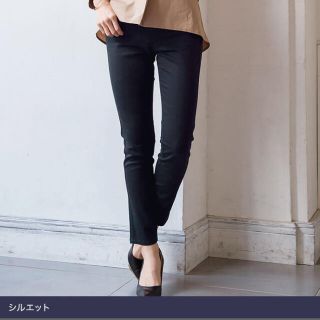 ラクテン(Rakuten)のツイル生地 スキニー パンツ 綿混 コットン 美脚 M Pierrot ピエロ(スキニーパンツ)