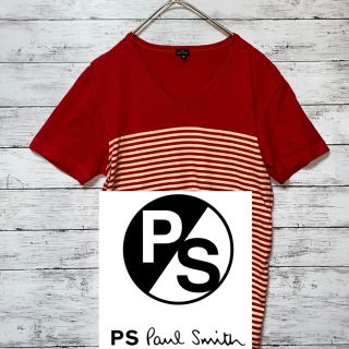 ポールスミス(Paul Smith)のPS Paul Smith  メンズ　カットソー　ストライプ　レッド(Tシャツ/カットソー(半袖/袖なし))