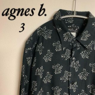 アニエスベー(agnes b.)のagnes b. アニエスベー　総柄　シャツ　モノトーン　黒　vintage(シャツ)