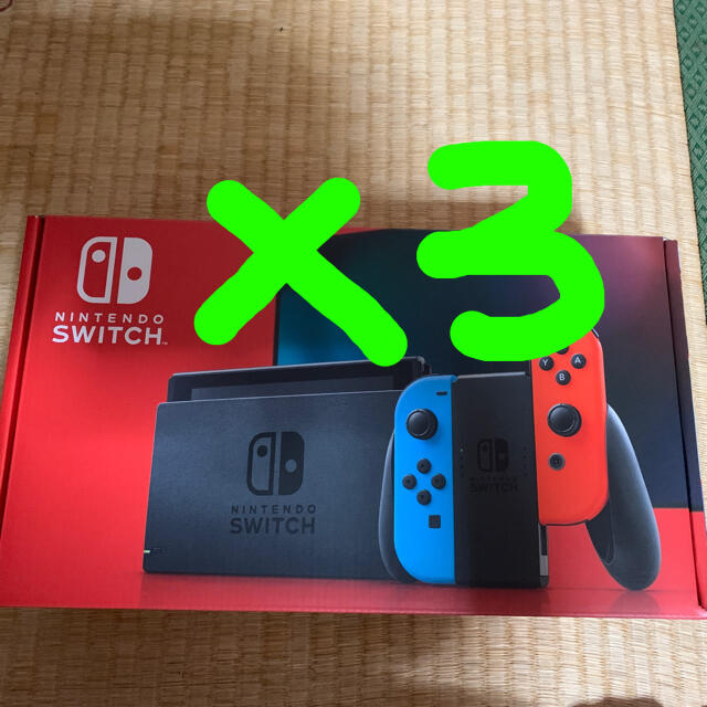 人気ブランドの新作 任天堂Switch本体ネオン×3台 家庭用ゲーム機本体