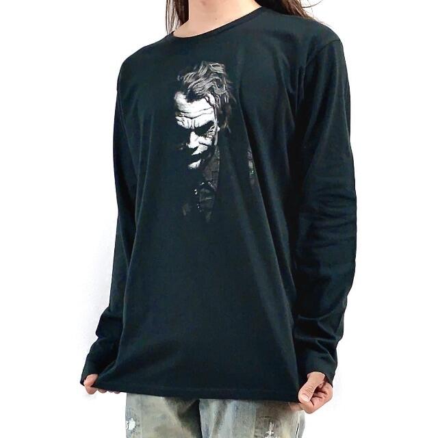 【ジョーカー】新品 JOKER ダークナイト ヒースレジャー 黒 ロンT