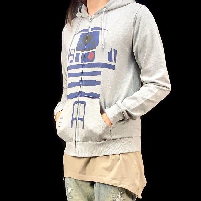 STAR WARS】新品 ビッグ プリント R2-D2 ジップアップ パーカー 【高品質】 3304円引き アディダス パーカー(海外パステルカラー仕様、新品未使用)