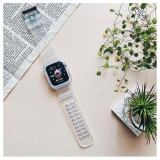 アップルウォッチ(Apple Watch)のApple Watch‎ ベルト アップルウォッチ 透明 韓国雑貨 クリアバンド(モバイルケース/カバー)