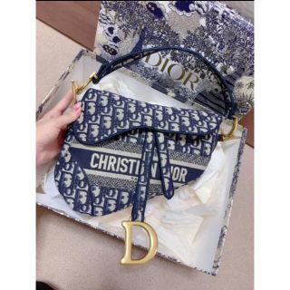 クリスチャンディオール(Christian Dior)のDIOR オブリーク　サドルバッグ(ハンドバッグ)