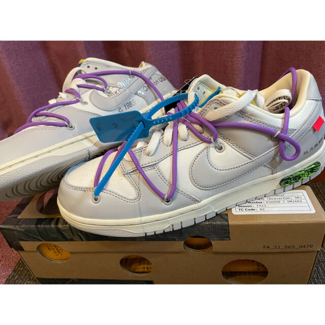 NIKE ナイキ DUNK LOW x off-white Lot47 28cm