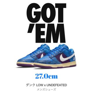 ナイキ(NIKE)の【新品】NIKE ナイキ ダンク ロー LOW x UNDEFEATED(スニーカー)