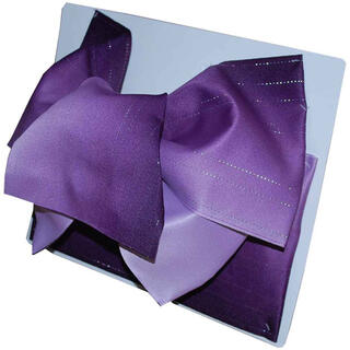 グラデーション リバーシブル ラメ入り 浴衣帯 作り帯 結び帯 紫×ラベンダー(浴衣帯)