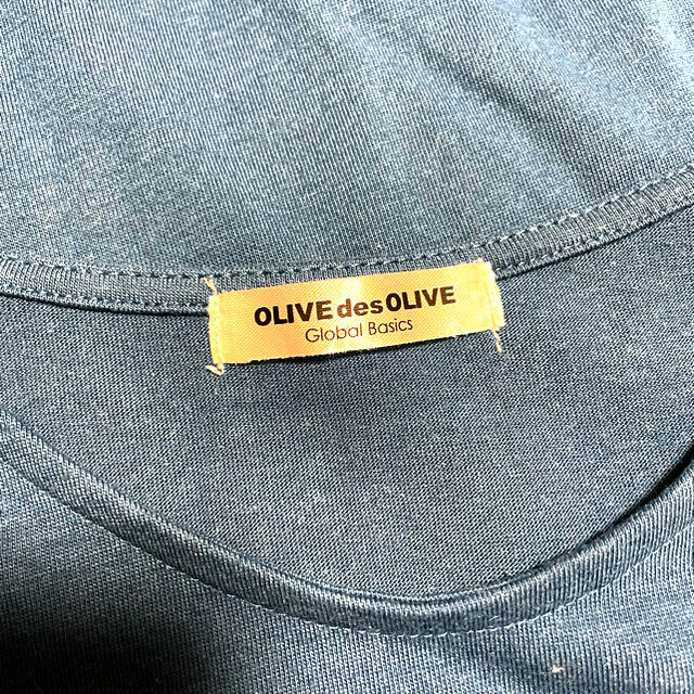 OLIVEdesOLIVE(オリーブデオリーブ)の【OLIVE des OLIVE】　カットソー　Tシャツ　ウエストマーク　青 レディースのトップス(Tシャツ(半袖/袖なし))の商品写真