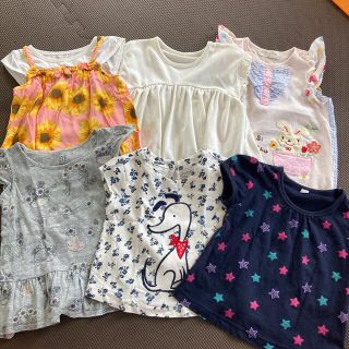 ベビーギャップ(babyGAP)の女の子　トップス6点まとめ売り　90㎝(Tシャツ/カットソー)