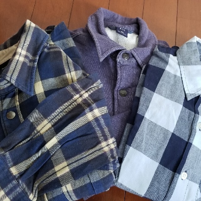 長袖シャツ3枚セット　150cm キッズ/ベビー/マタニティのキッズ服男の子用(90cm~)(ブラウス)の商品写真