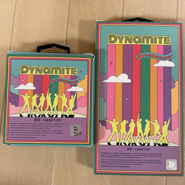 防弾少年団(BTS)(ボウダンショウネンダン)のCASETiFY x BTS | Dynamite ケースセット スマホ/家電/カメラのスマホアクセサリー(モバイルケース/カバー)の商品写真