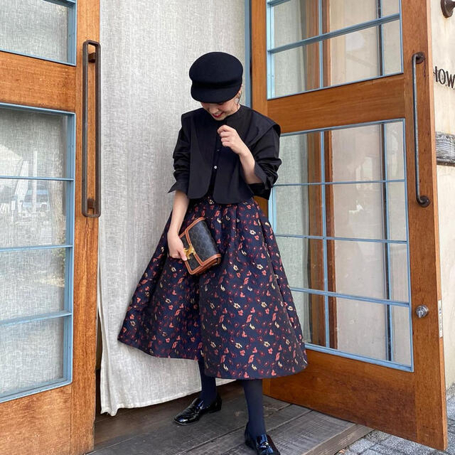 HOWDY. jacguard skirt(black) レディースのスカート(ロングスカート)の商品写真