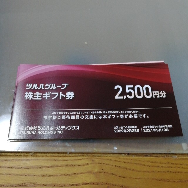 チケットツルハの株主優待　500円分☓18枚　9000円分