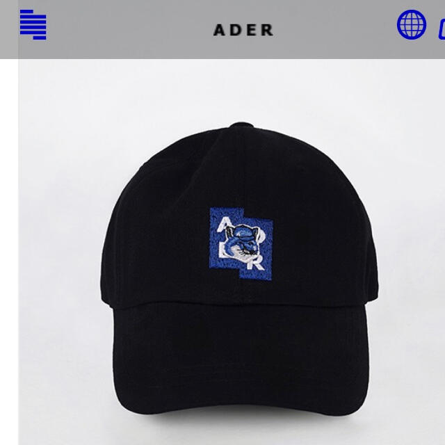 ADER メゾンキツネ　コラボ　キャップ　正規　ネイビー　ステッカー付き