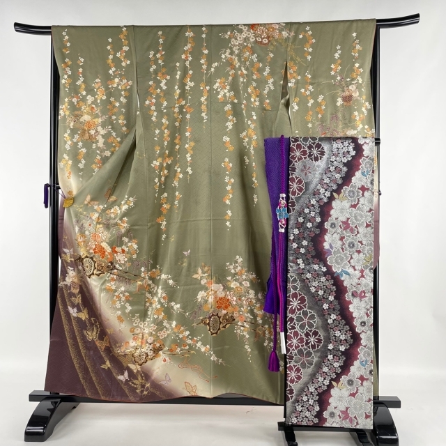 振袖 美品 秀品 身丈158cm 裄丈65cm 正絹 - 着物