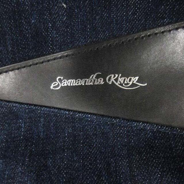 Samantha Kingz(サマンサキングズ)のサマンサキングズ トートバッグ ハンドバッグ デニム レザー ロゴ 紺 メンズのバッグ(トートバッグ)の商品写真
