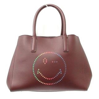 アニヤハインドマーチ(ANYA HINDMARCH)のアニヤハインドマーチ トートバッグ スマイリーパンチング レザー 茶(トートバッグ)