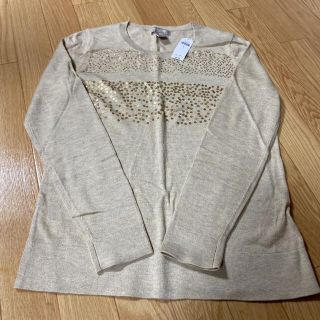 バナナリパブリック(Banana Republic)の【タグ付 新品】banana republic  ベージュ カットソー(ニット/セーター)