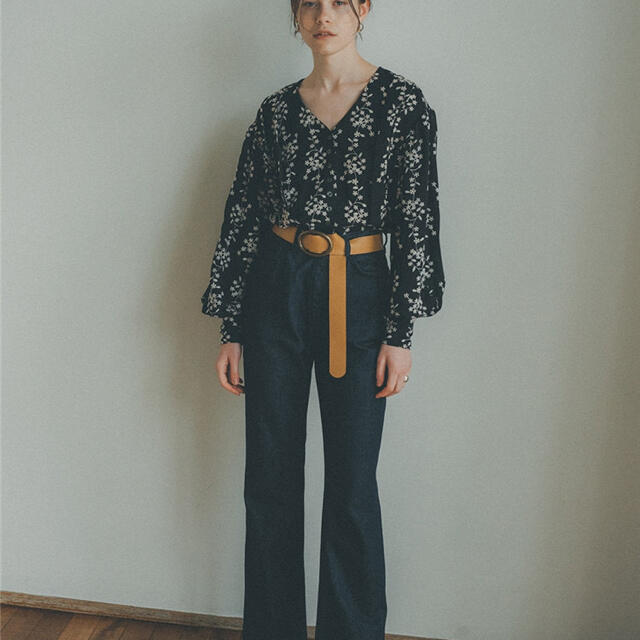 クラネ CLANE STRIPE FLOWER EMBROIDERY SKIRTの通販 by 金魚う's shop