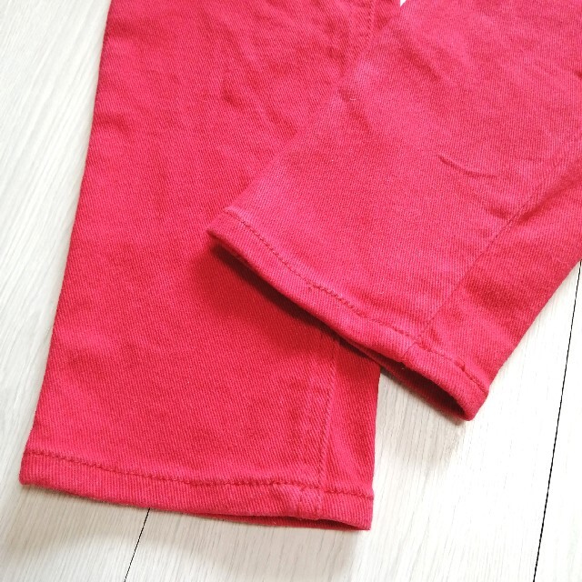夢展望(ユメテンボウ)の【F087】夢展望 mary rose 大きいサイズ ダメージジーンズ 赤 3L レディースのパンツ(デニム/ジーンズ)の商品写真