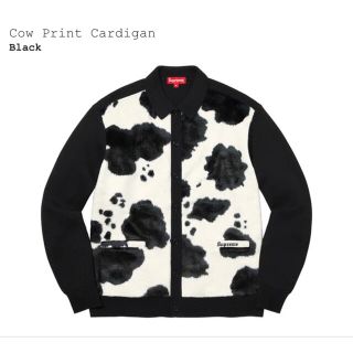 シュプリーム(Supreme)のSupreme Cow Print Cardigan black s(カーディガン)