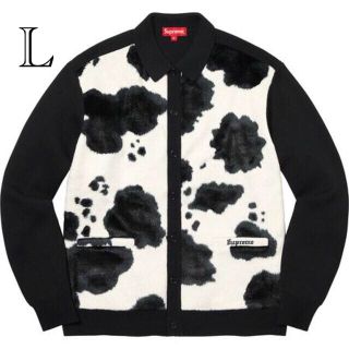 シュプリーム(Supreme)のSupreme Cow Print Cardigan Black Lサイズ(カーディガン)