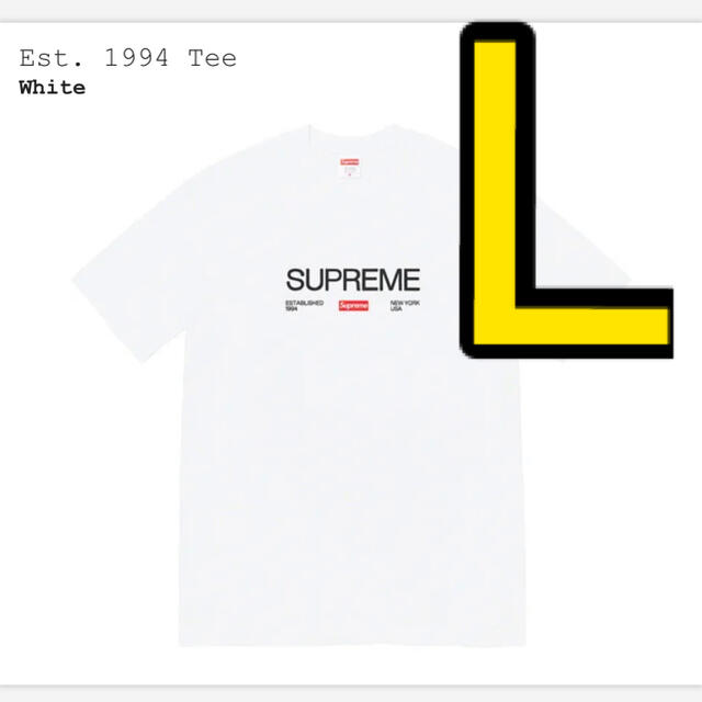 Supreme  Est. 1994 Tee  Tシャツ ホワイト Lサイズ