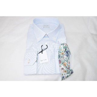 ポールスミス(Paul Smith)の新品☆Paul Smith メッシュ調 ドレスシャツ 水色☆XLサイズ(シャツ)