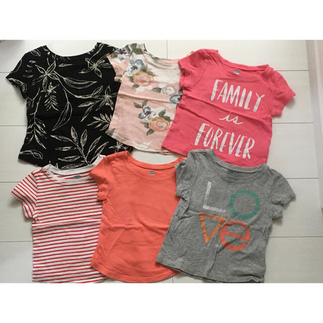 Old Navy(オールドネイビー)のtシャツ 6枚セット キッズ/ベビー/マタニティのキッズ服女の子用(90cm~)(Tシャツ/カットソー)の商品写真