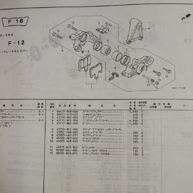 【値下げしました】CB400SF NC39 サービスマニュアル パーツリスト
