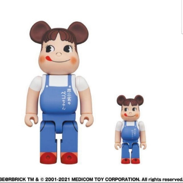 BE＠RBRICKペコちゃんThe overalls girl 100％＆400キャラクターグッズ