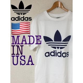 アディダス(adidas)のadidas 両面トレフォイル トレフォイル 両面プリント アメリカ製 USA(Tシャツ/カットソー(半袖/袖なし))