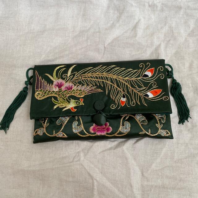 チャイナ　刺繍　ポシェット レディースのバッグ(ショルダーバッグ)の商品写真