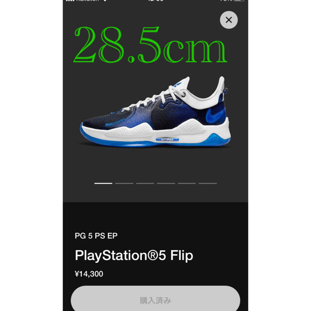 nike pg5 PS EP PlayStation5 FLIP 28.5cm