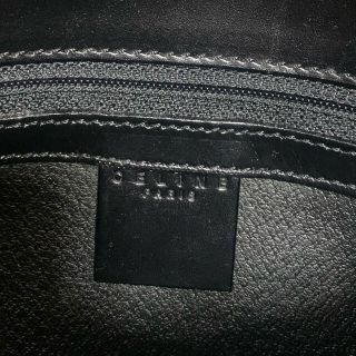 【超希少】CELINE セリーヌ　マカダム柄　ロゴ刻印　ワンショルダーバッグ　黒