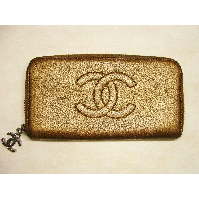 CHANEL(シャネル)のシャネルCCココマークチャームチェーン編込革レザーラウンドジップウォレット長財布 メンズのファッション小物(長財布)の商品写真