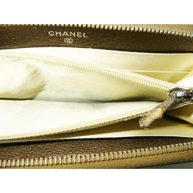 CHANEL(シャネル)のシャネルCCココマークチャームチェーン編込革レザーラウンドジップウォレット長財布 メンズのファッション小物(長財布)の商品写真