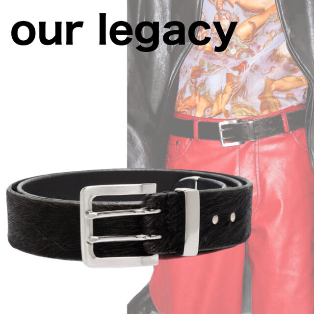 レザーカラー21ss【our legacy アワーレガシー】レザーベルト ハラコ 小物