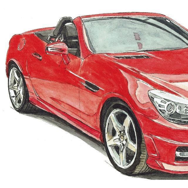 GC-1501 BENZ 350SLK/C200限定版画サイン額装作家平右ヱ門 3