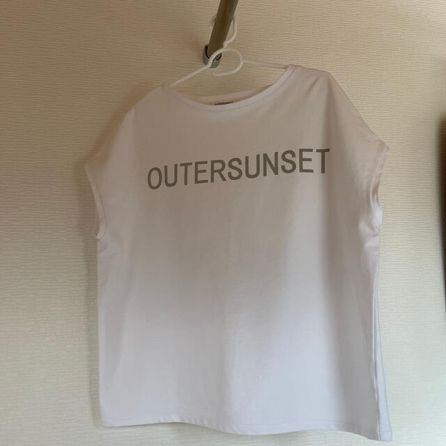 PLST(プラステ)の✨【PLST限定】OUTERSUNSETプルオーバー　ホワイト レディースのトップス(Tシャツ(半袖/袖なし))の商品写真