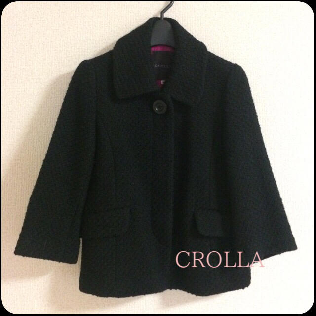 aquagirl(アクアガール)のCROLLA♡美品黒ショートコート レディースのジャケット/アウター(その他)の商品写真