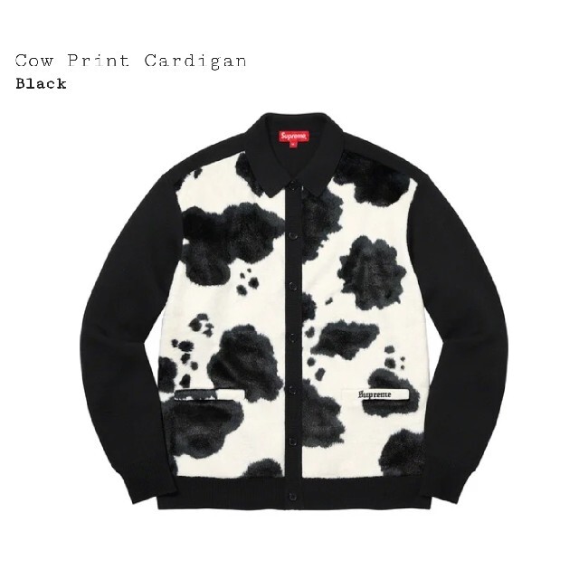 Supreme - supreme Cow Print Cardigan black 黒 Sサイズの通販 by ...