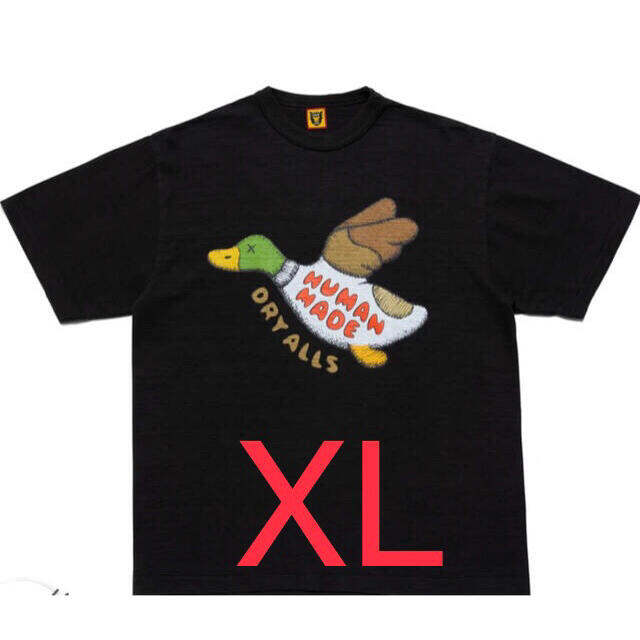 human made kaws tee #2  XL  BLACKメンズ