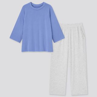 ユニクロ(UNIQLO)のユニクロ ウルトラストレッチ ソフト セット L 部屋着 ルームウェア 7分袖(ルームウェア)