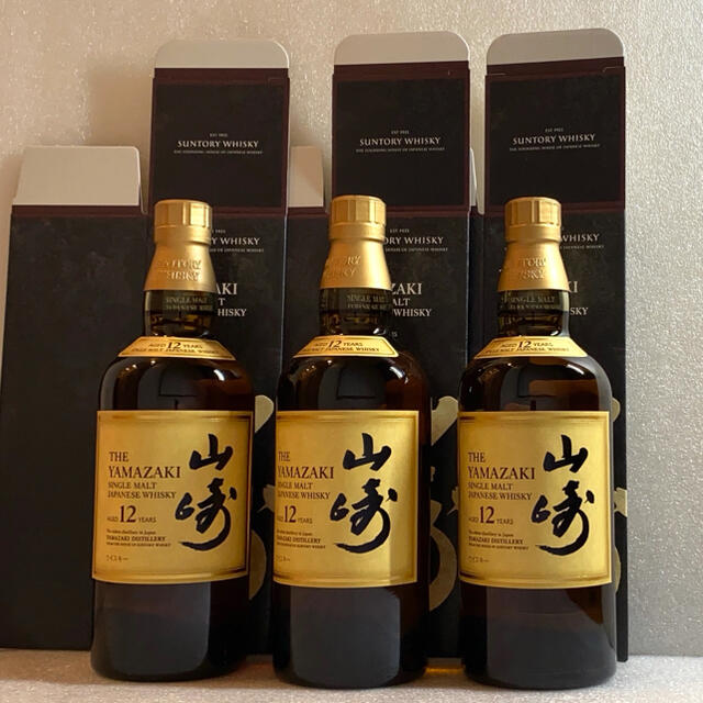 最も優遇の サントリー 山崎12年700ml×3本 ウイスキー