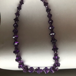 アメジストネックレス　紫水晶　グラデーション(ネックレス)