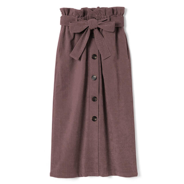 GRL(グレイル)のGRL  ベルト付きコーデュロイボタンスカート レディースのスカート(ロングスカート)の商品写真