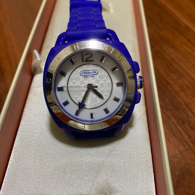 COACH(コーチ)のCOACH 時計 ラバーバンド ブルー アナログ時計 レディースのファッション小物(腕時計)の商品写真
